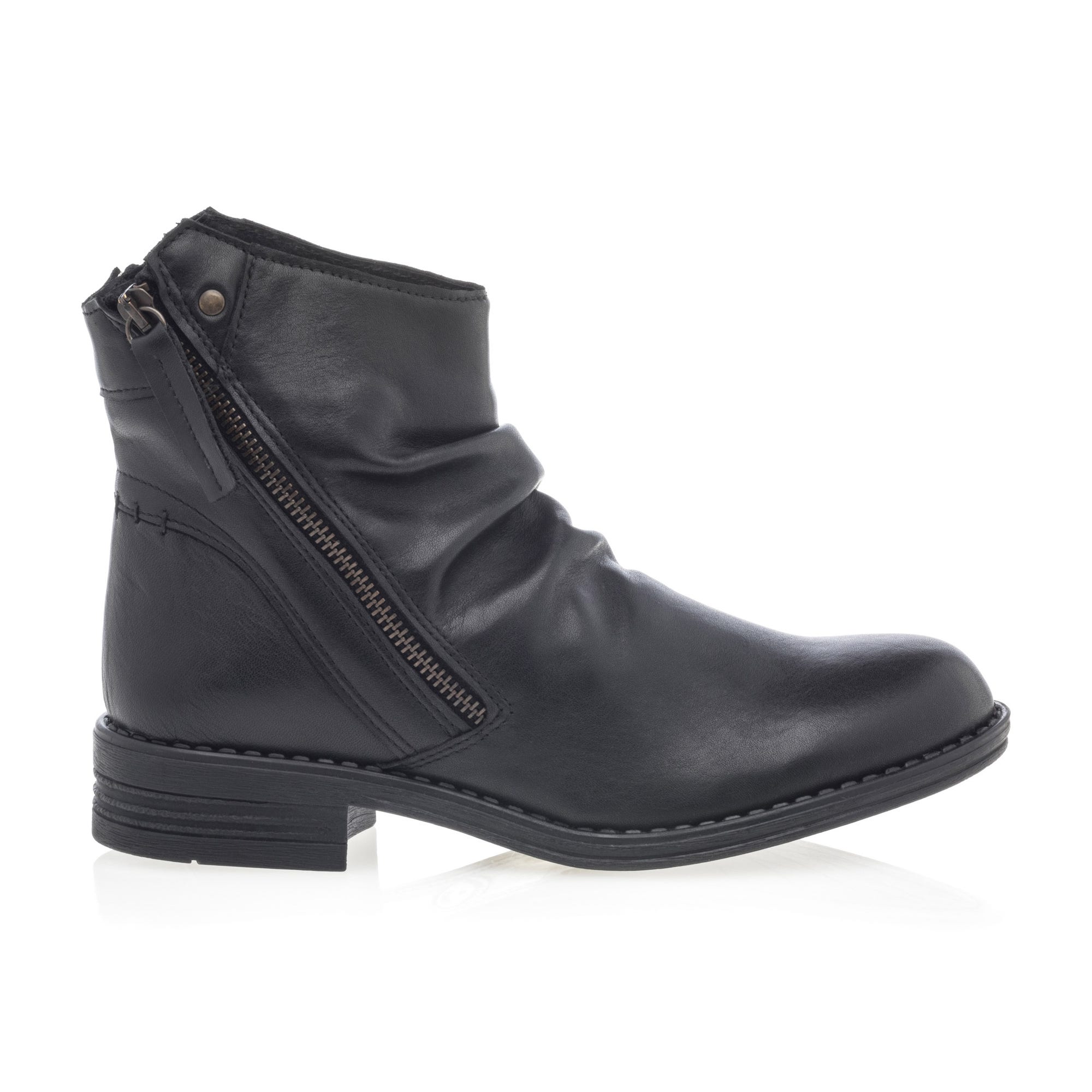 Bottines Femme en cuir noir
