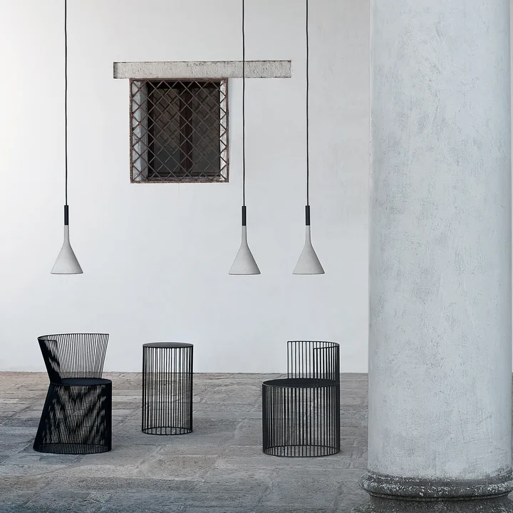 Foscarini - Aplomb LED Aussenleuchte, hellgrau