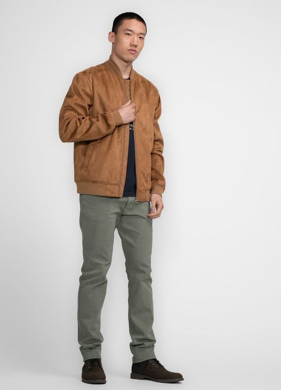 Bomber Jas - Suede - Petrol - Ritssluiting - Steekzakken