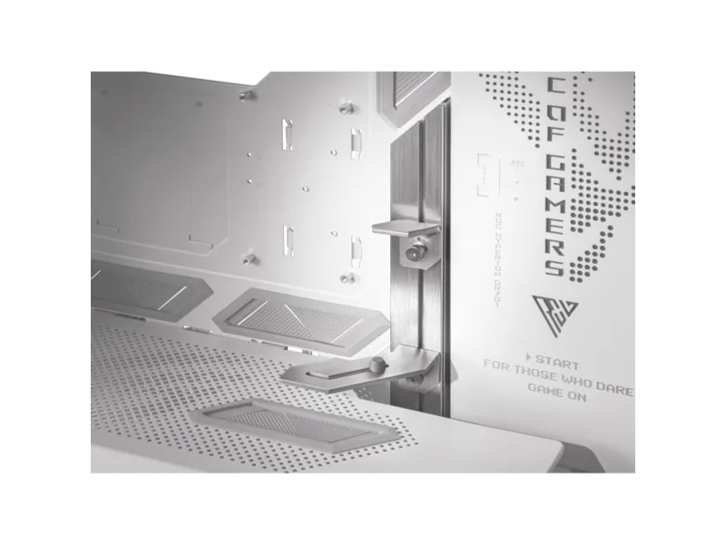 ASUS ROG Hyperion GR701 - FT gaming - udvidet ATX - sidepanel med vindue (hærdet glas) - ingen strømforsyning - hvid - USB/Lyd
