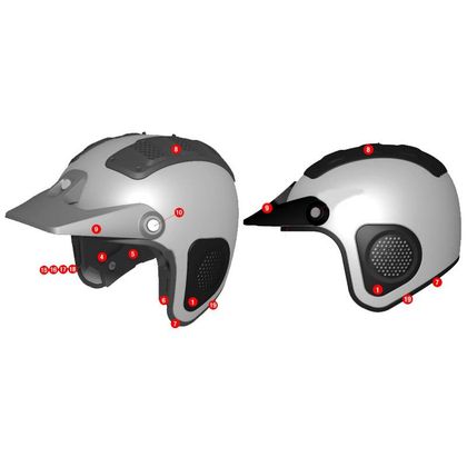 Mousses de joues Shark ATV-DRAK - Noir
