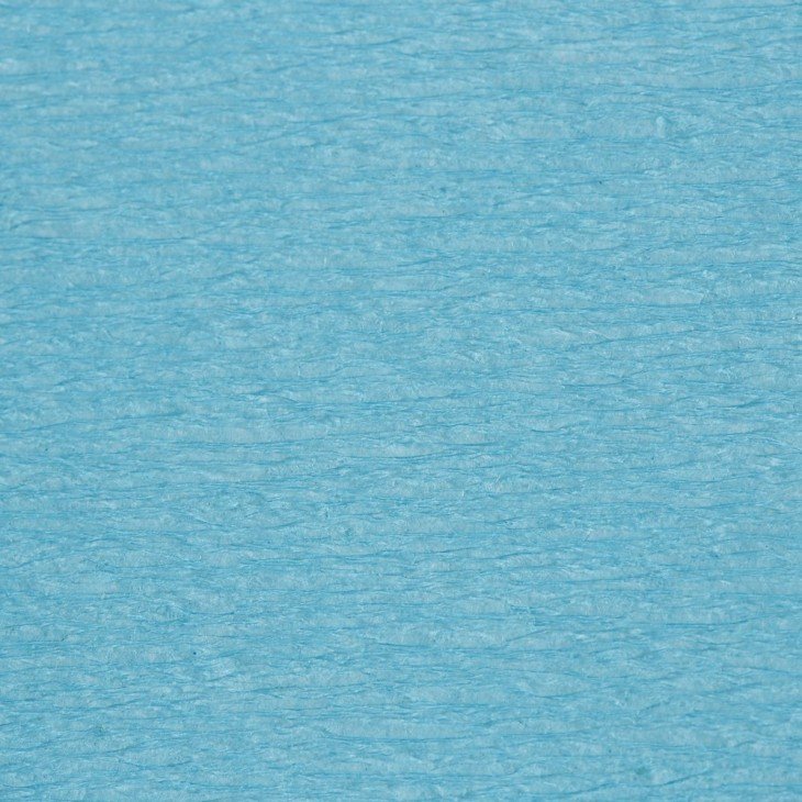 PAPIER CRÉPON, Paquet de 10 feuilles pliées 40% au format 2x0,50m - Bleu turquoise