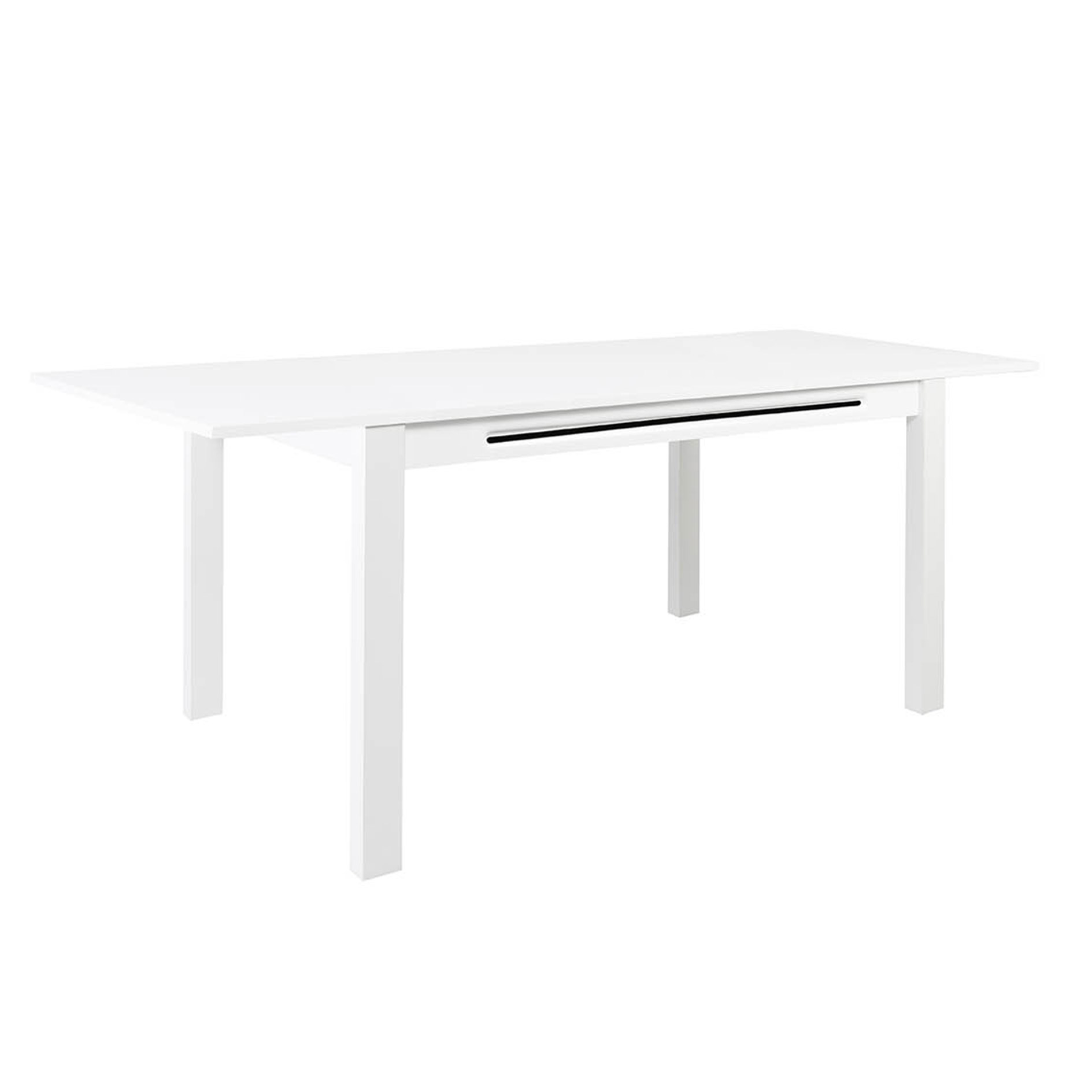 Esstisch - weiß Hochglanz - ausziehbar - 140 cm