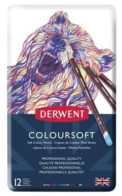Derwent Coloursoft Pencil Tin Set Of 12