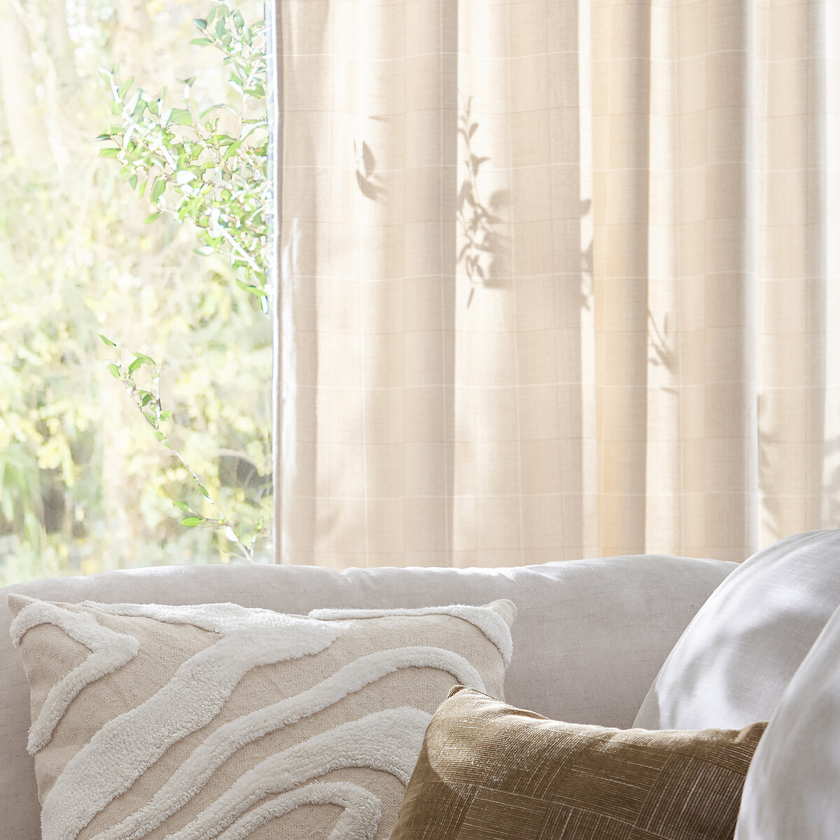 LA REDOUTE INTERIEURS<br>Cortina jacquard efeito chenille, Domeo