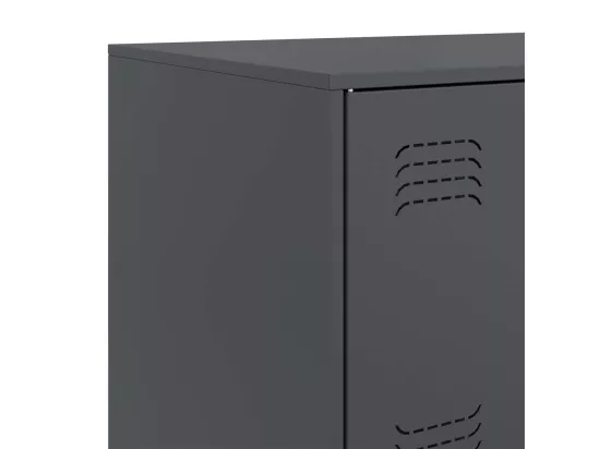 Buffet anthracite 67x39x107 cm acier