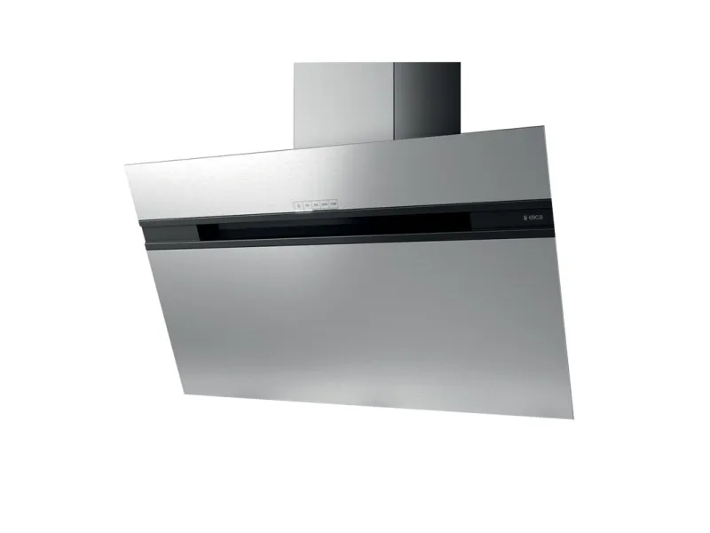 Elica Stripe Lux WH/A/60 - Hætte - skorsten vinklet - bredde: 59.8 cm - dybde: 32.6 cm - udtrækning og recirkulation (-) - glas hvid