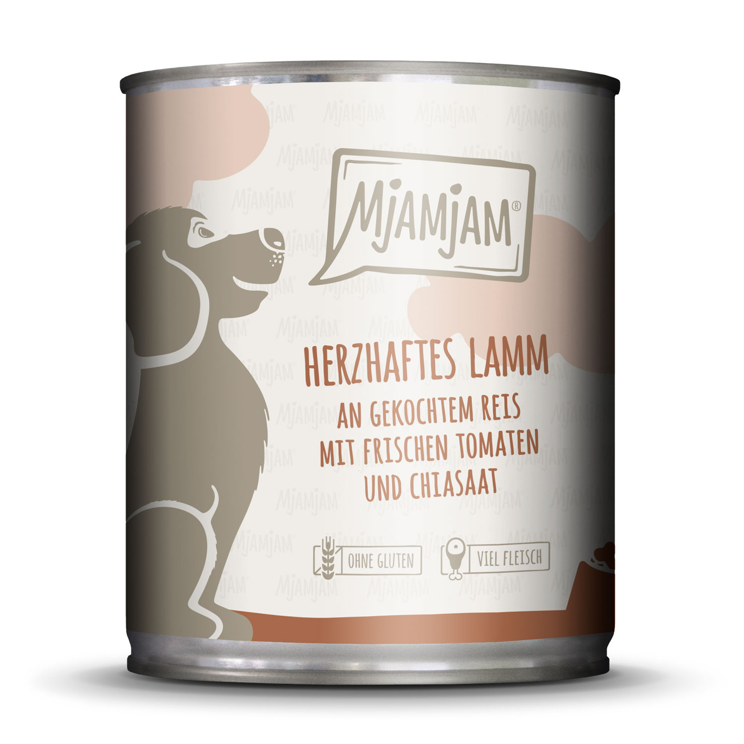 herzhaftes Lamm an gekochtem Reis mit frischen Tomaten