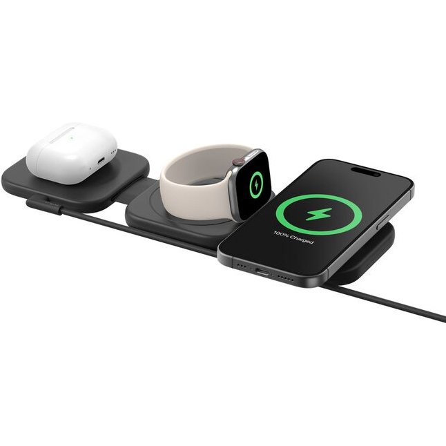 Belkin BoostCharge Pro Casques, Smartphone, Smartwatch Noir Secteur, USB Recharge sans fil Charge rapide Intérieure