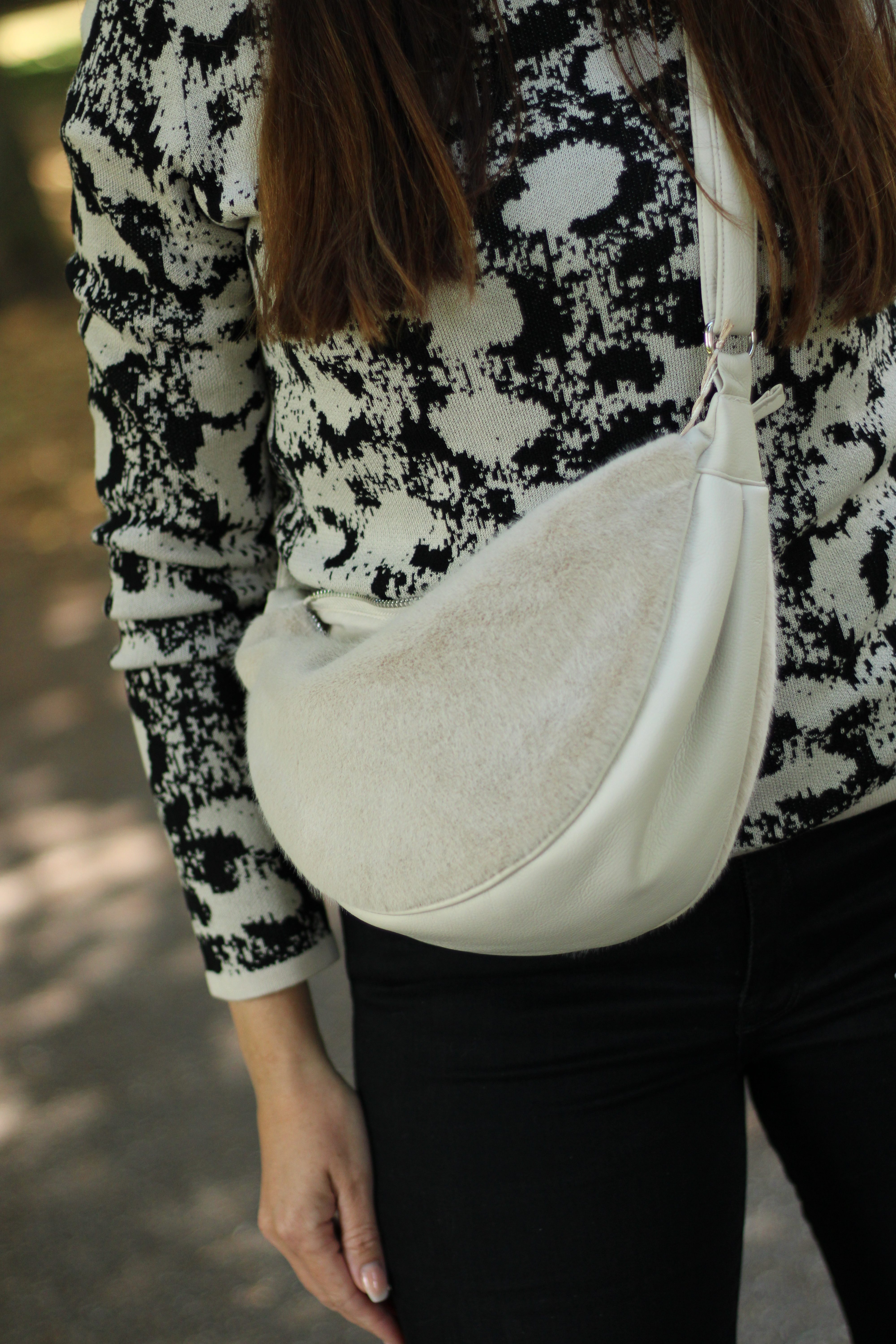 Rino & Pelle - Dalina Round Mini Crossbody Bag - Birch