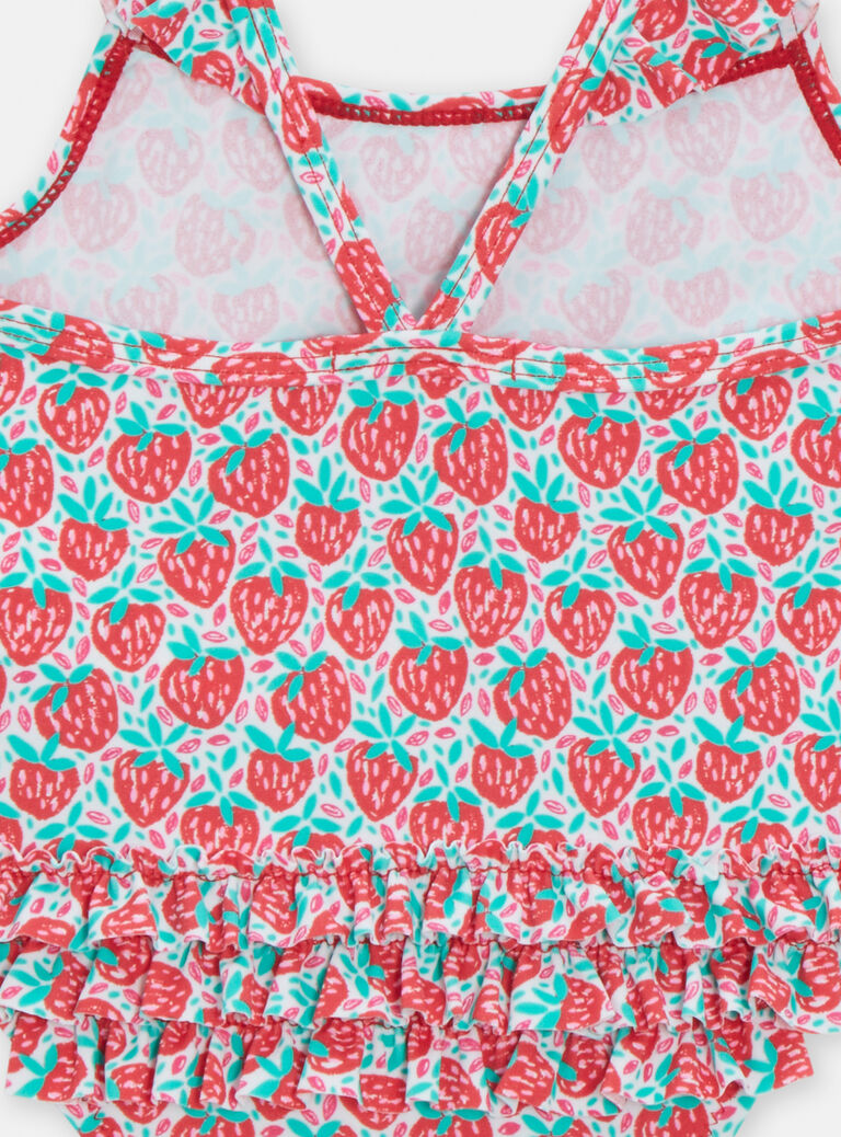 Maillot de bain 1 pièce imprimé fraises pour bébé fille
