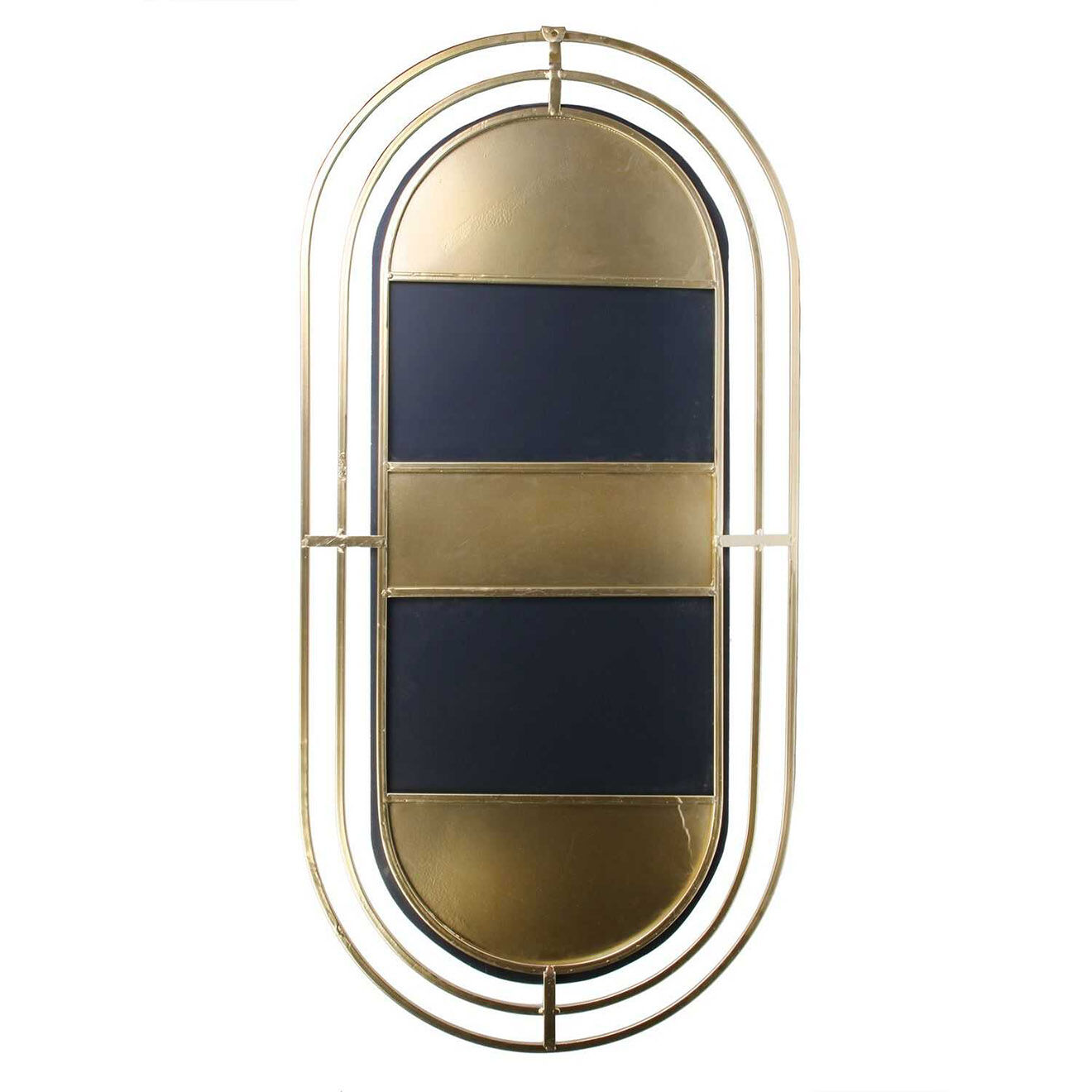 Home Deco Factory Miroir en métal doré - 90x43 cm