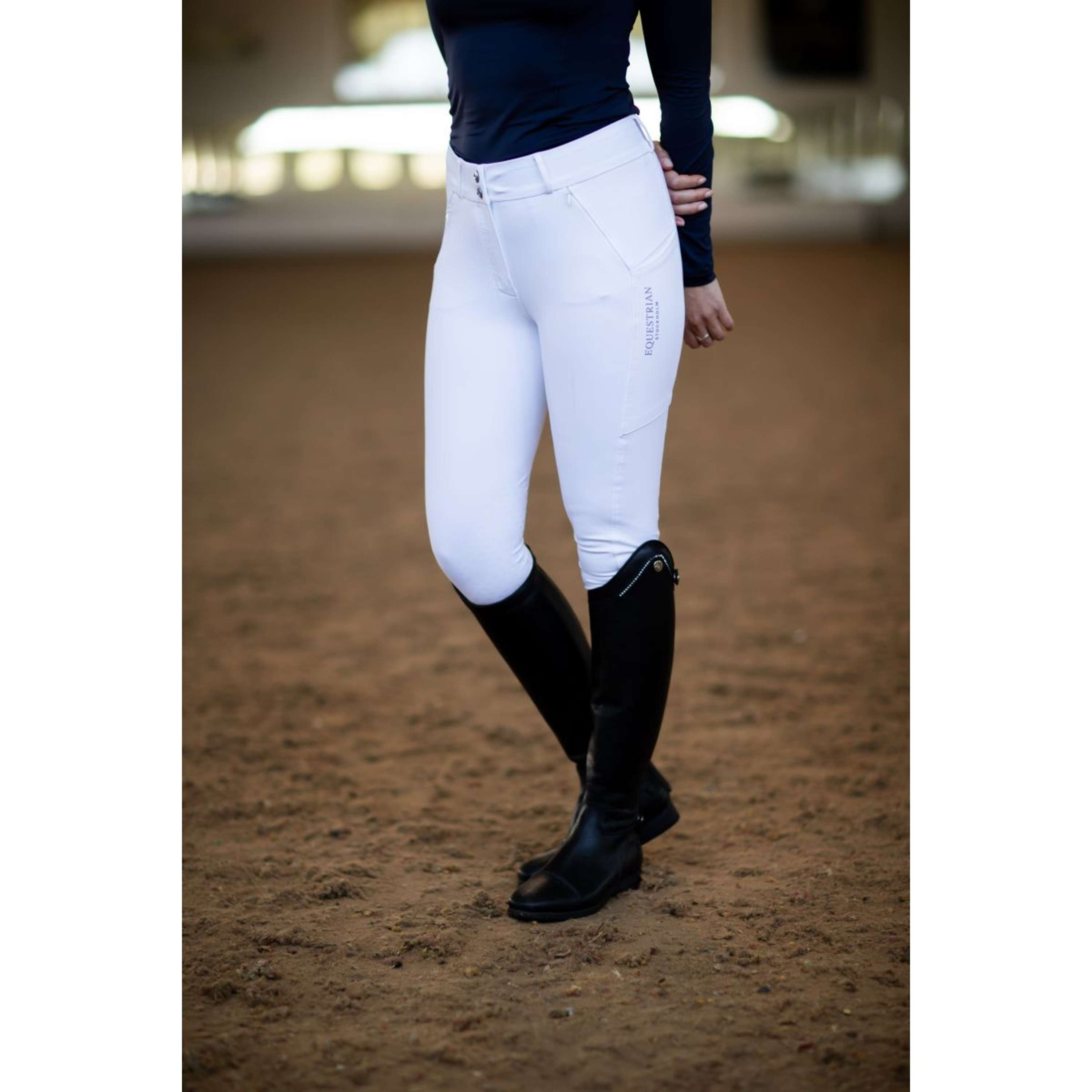 Equestrian Stockholm Rijbroek Elite Jump Wit