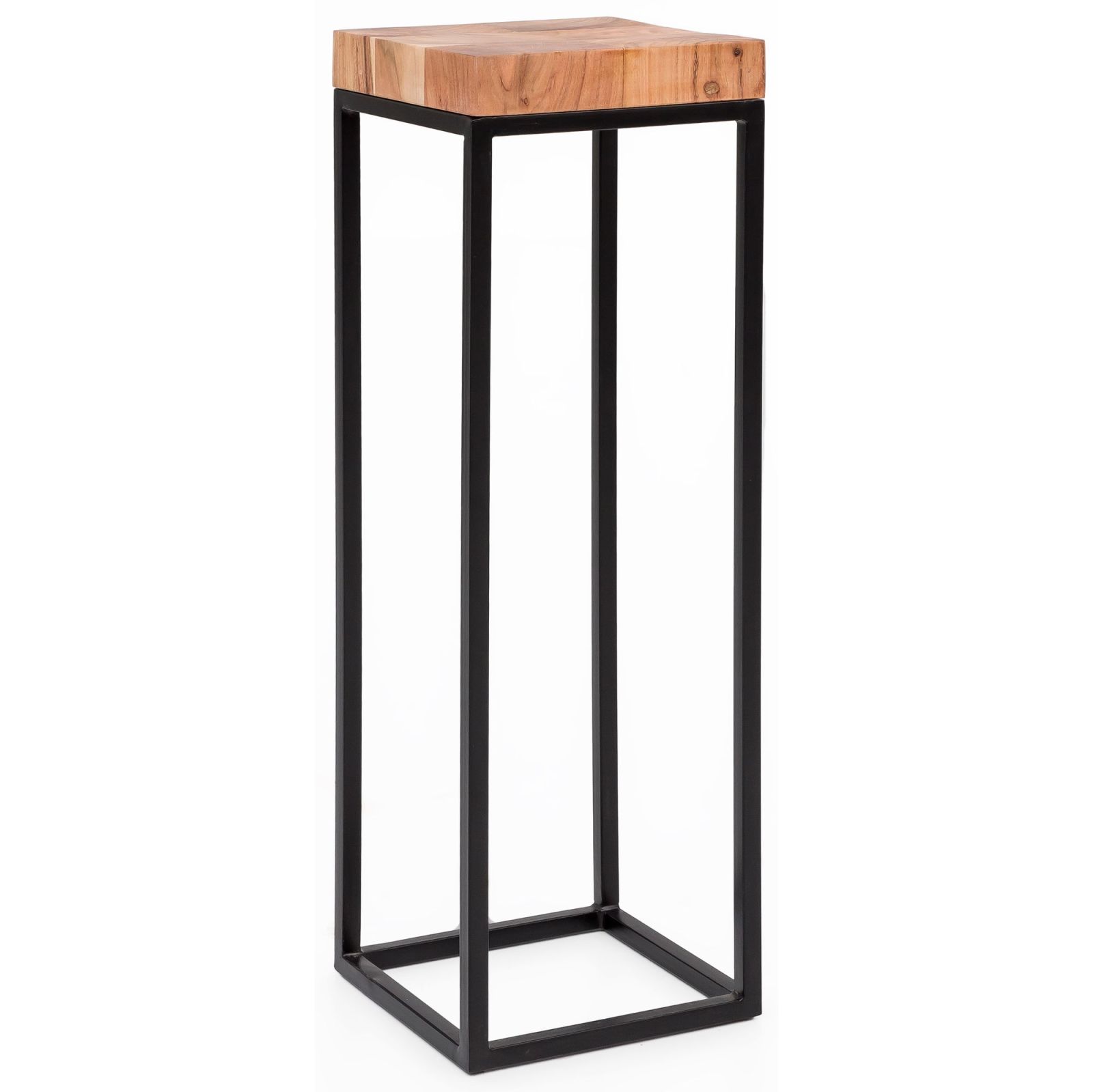 Beistelltisch - Akazie massiv - schwarz - 30 cm