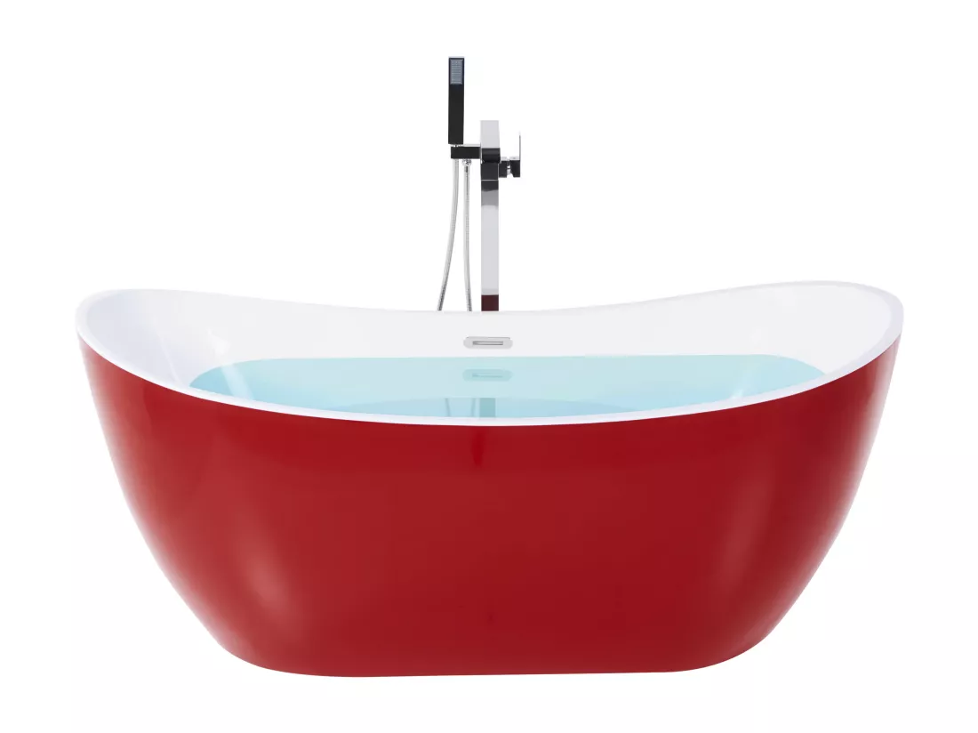 Baignoire îlot 170 x 77 cm rouge ANTIGUA