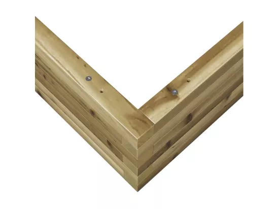 Jardinière bac lit surélevé bois marron 90 x 90 x 23 cm 02_0038043