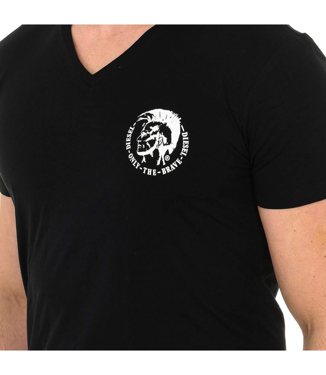 Pack-3 short-sleeved V-neck undershirt 00SHGU-0TANL man