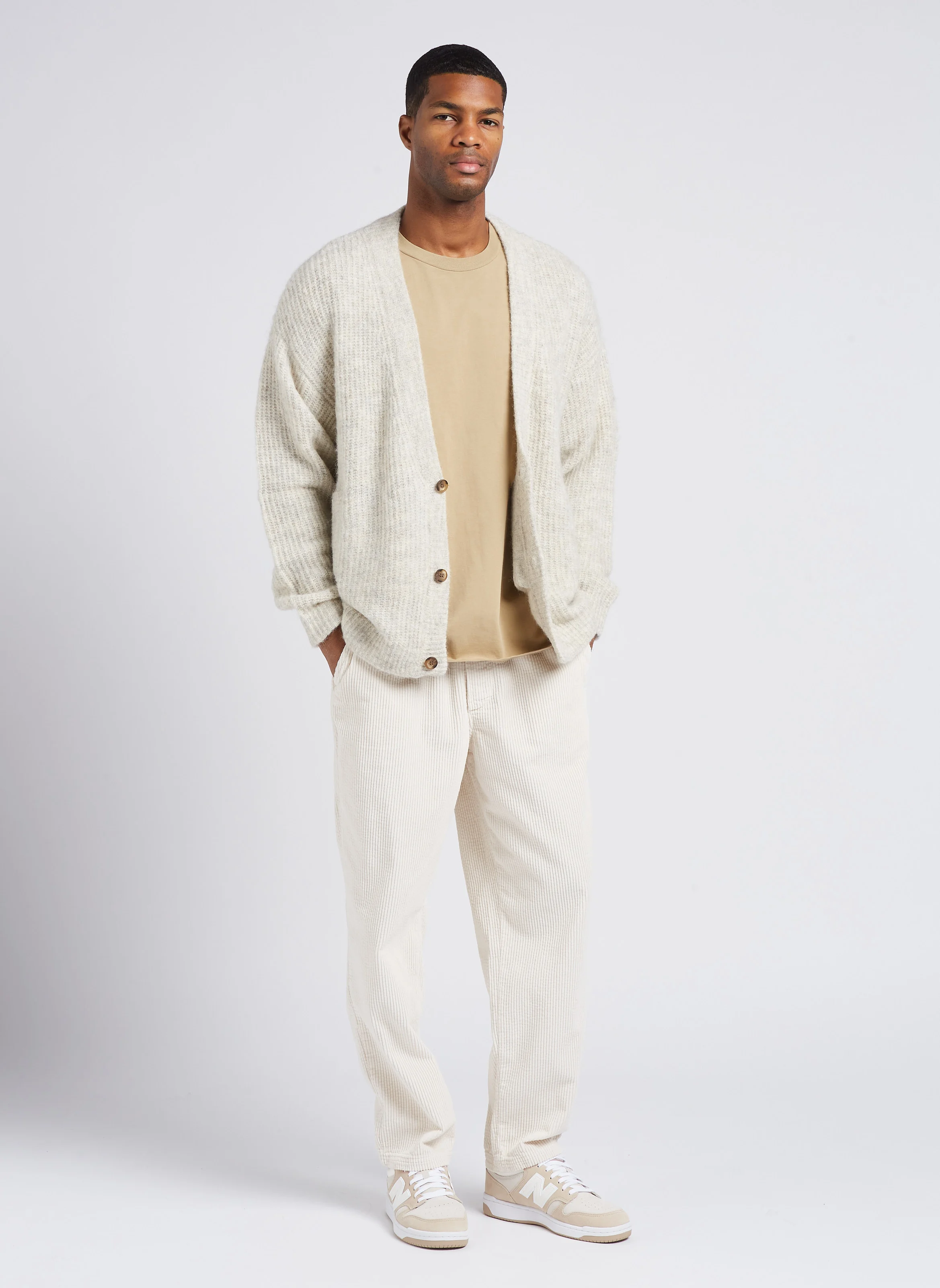 PADOW - Pantalon côtelé en coton | Beige