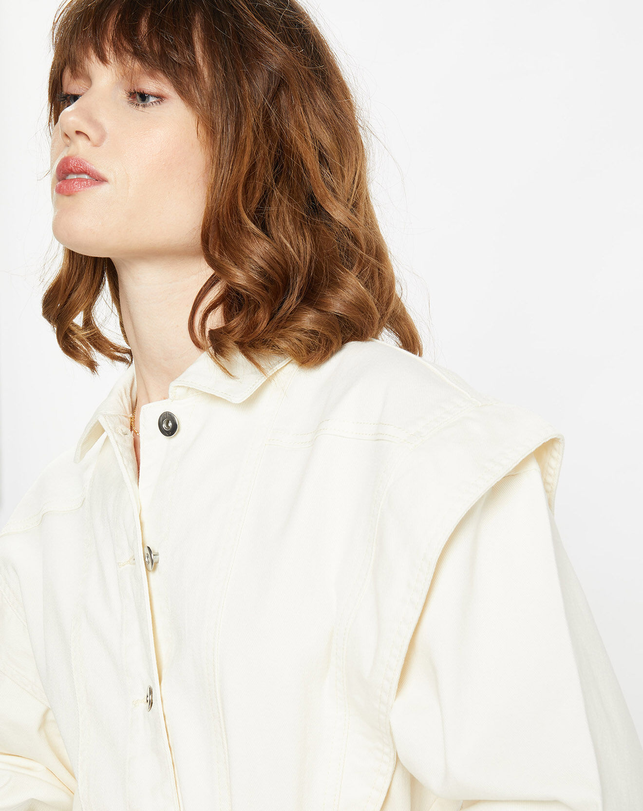 Galeries Lafayette Robe en Denim Patti écrue