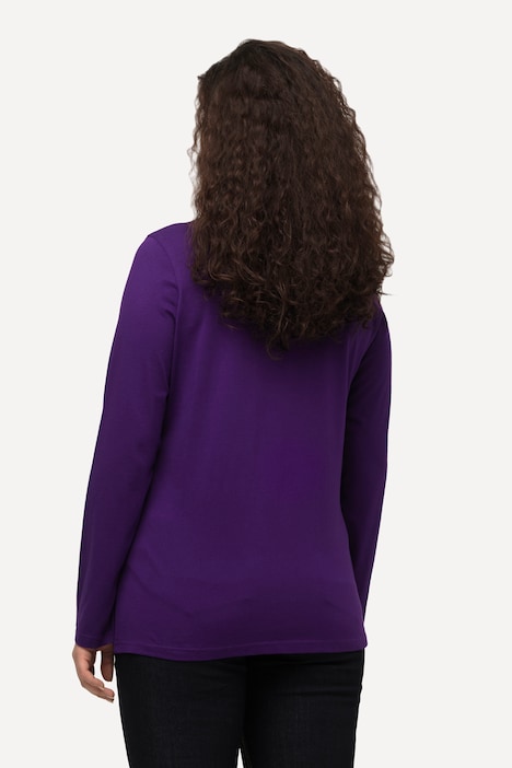Shirt, Slim, V-Ausschnitt, Langarm
