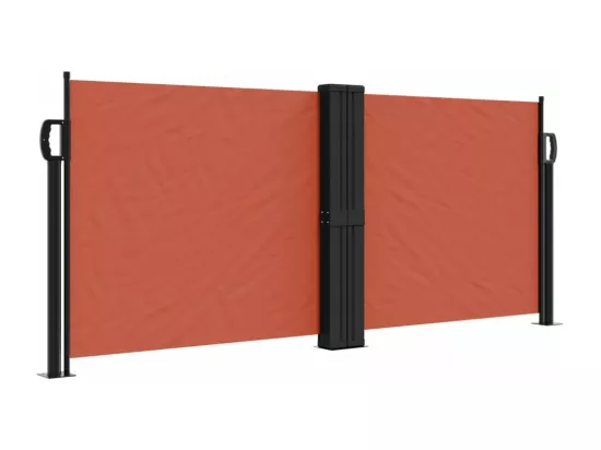 Auvent latéral rétractable terre cuite 100x600 cm