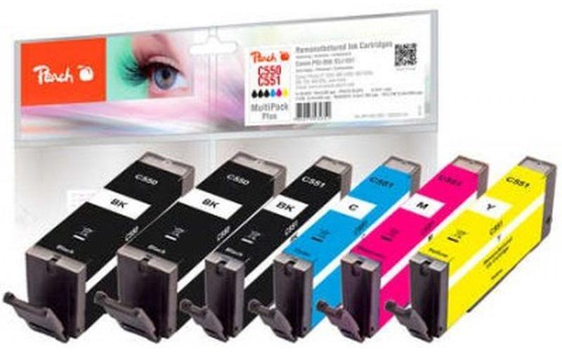 Tintenset Canon PGI-550 / CLI-551Tintenset: Schwarz, Cyan, Magenta, Gelb, 2x Pigmentschwarz