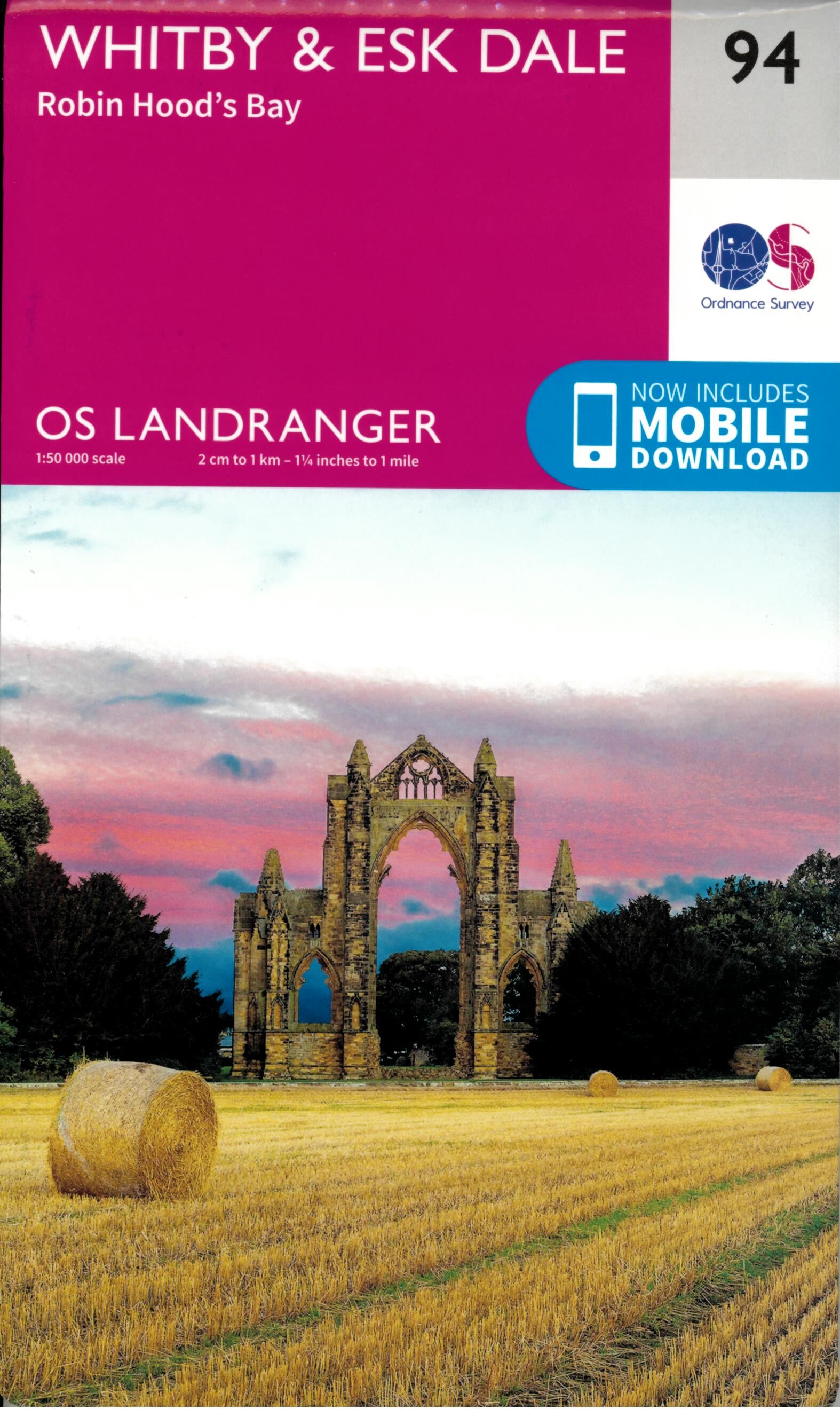 ORDNANCE SURVEY - 94 GB WHITBY ESK DALE 1 50 000
