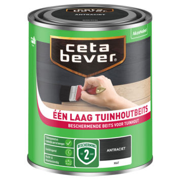 CetaBever Één Laag Tuinhoutbeits antraciet 750 ml