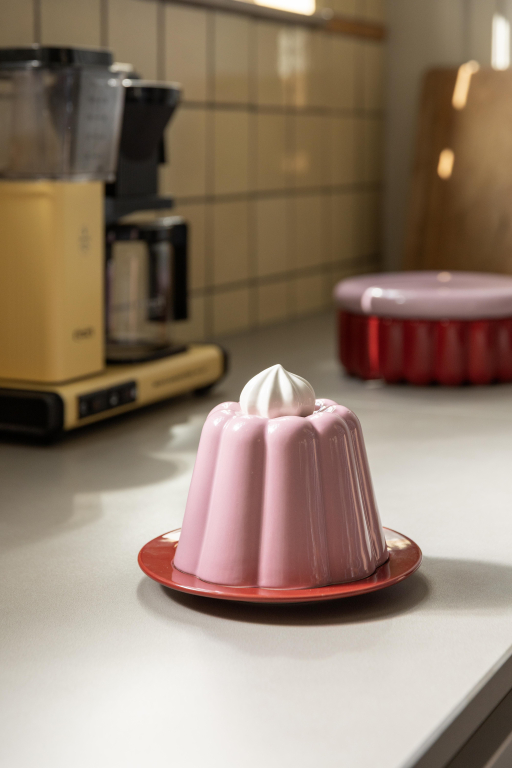 &klevering Pudding serveerschaal roze