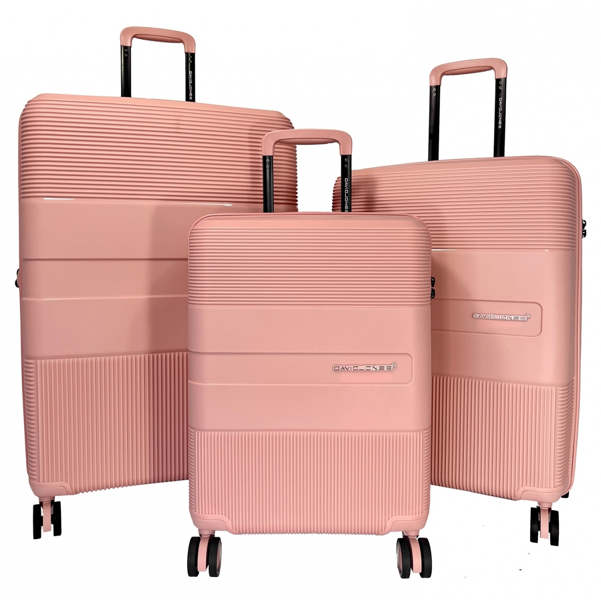 David Jones Lot 3 valises rigides extensibles dont 1 cabine David Jones PETE TSA