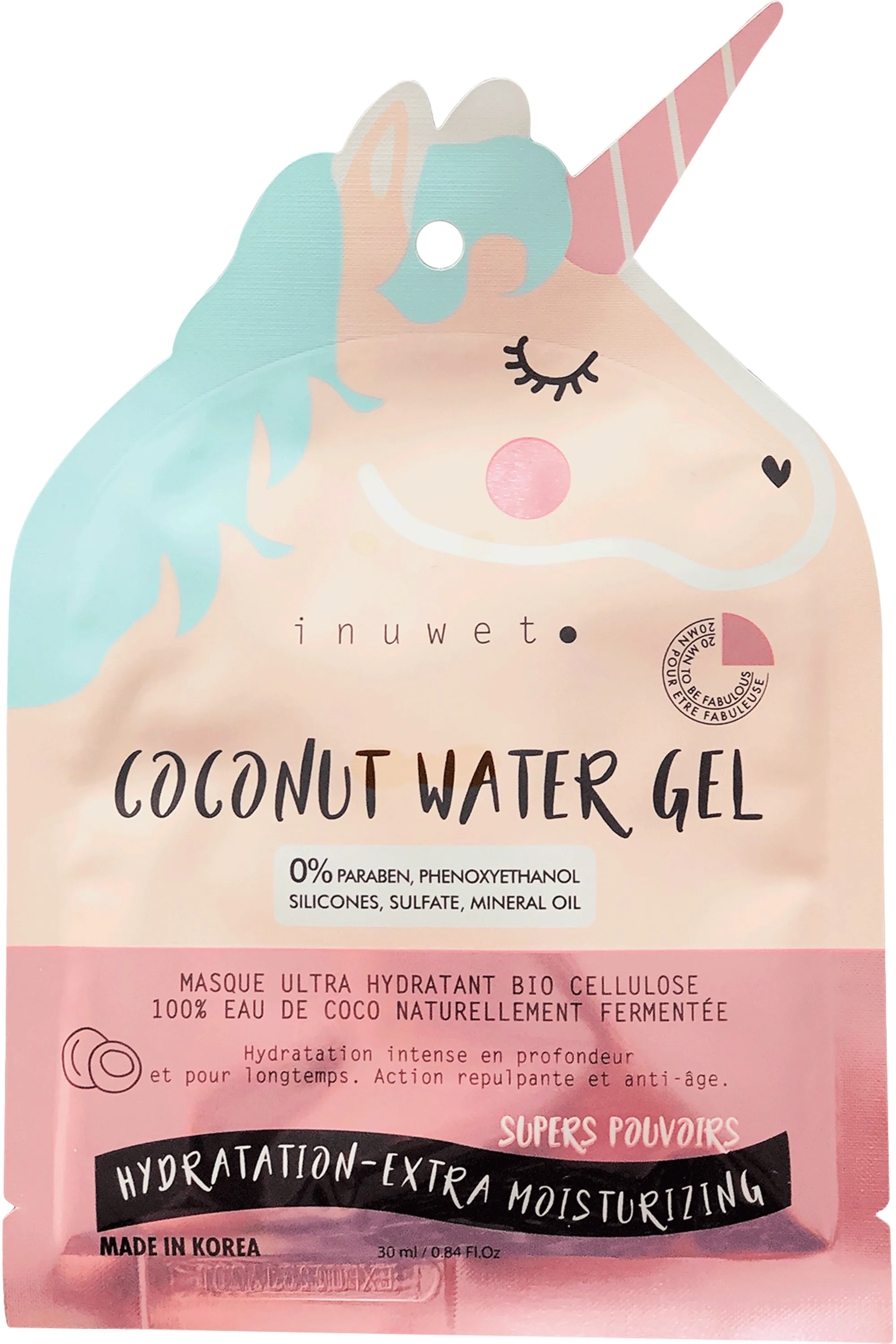 Inuwet (In Unicorn We Trust) Masque visage hydratation-30 ml