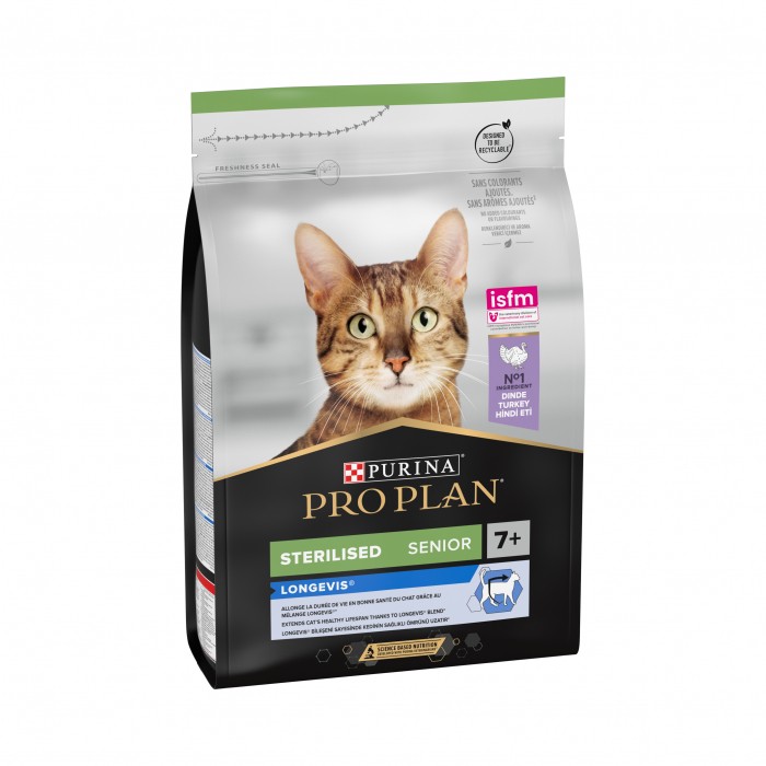 PRO PLAN Longevis Sterilised Senior à la Dinde - Croquettes pour chat