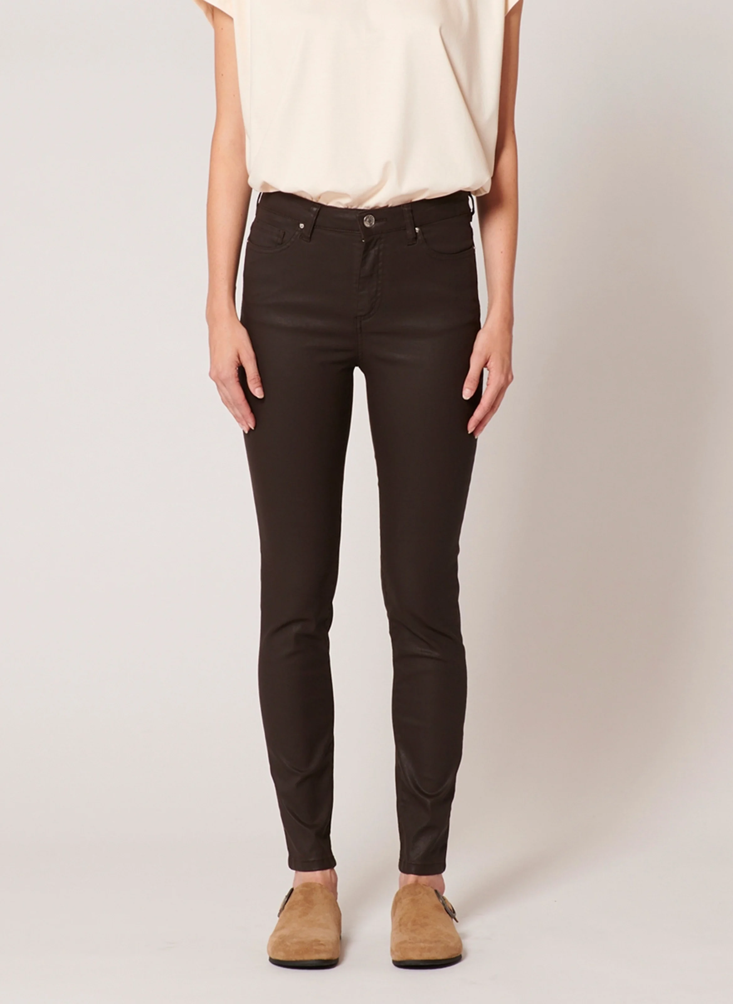JSKINNY - Jean skinny en coton mélangé | Marron