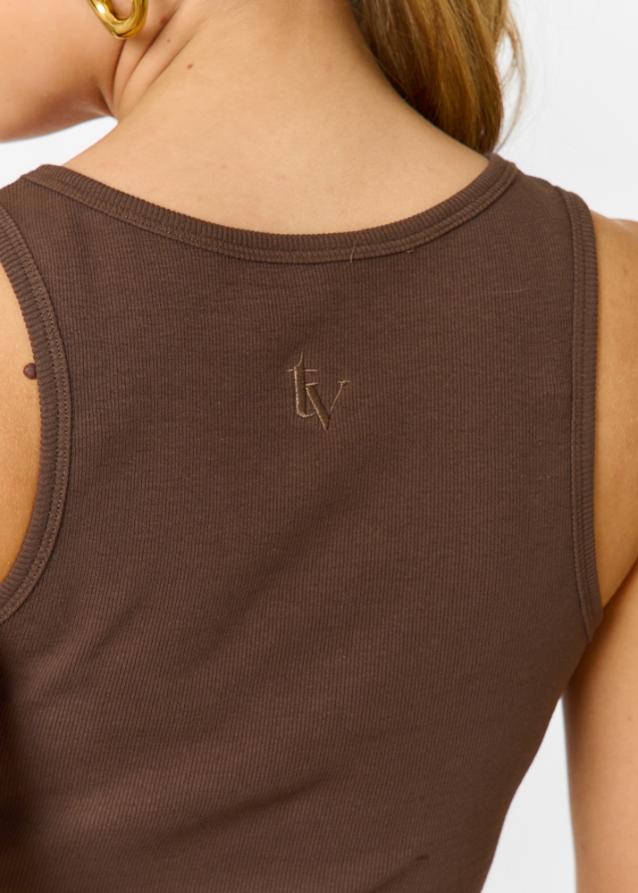 Audrey tanktop choco bruin