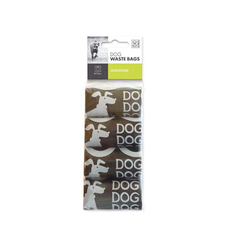 Sacos para recolher fezes de cachorro pretos da M-Pets