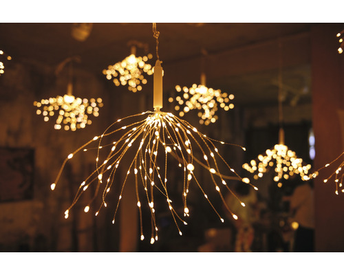 3-delige vuurwerkverlichtingsset Lafiora 2 m + 5 m 3 LED's warmwitte lichtkleur incl. timer en dimmer