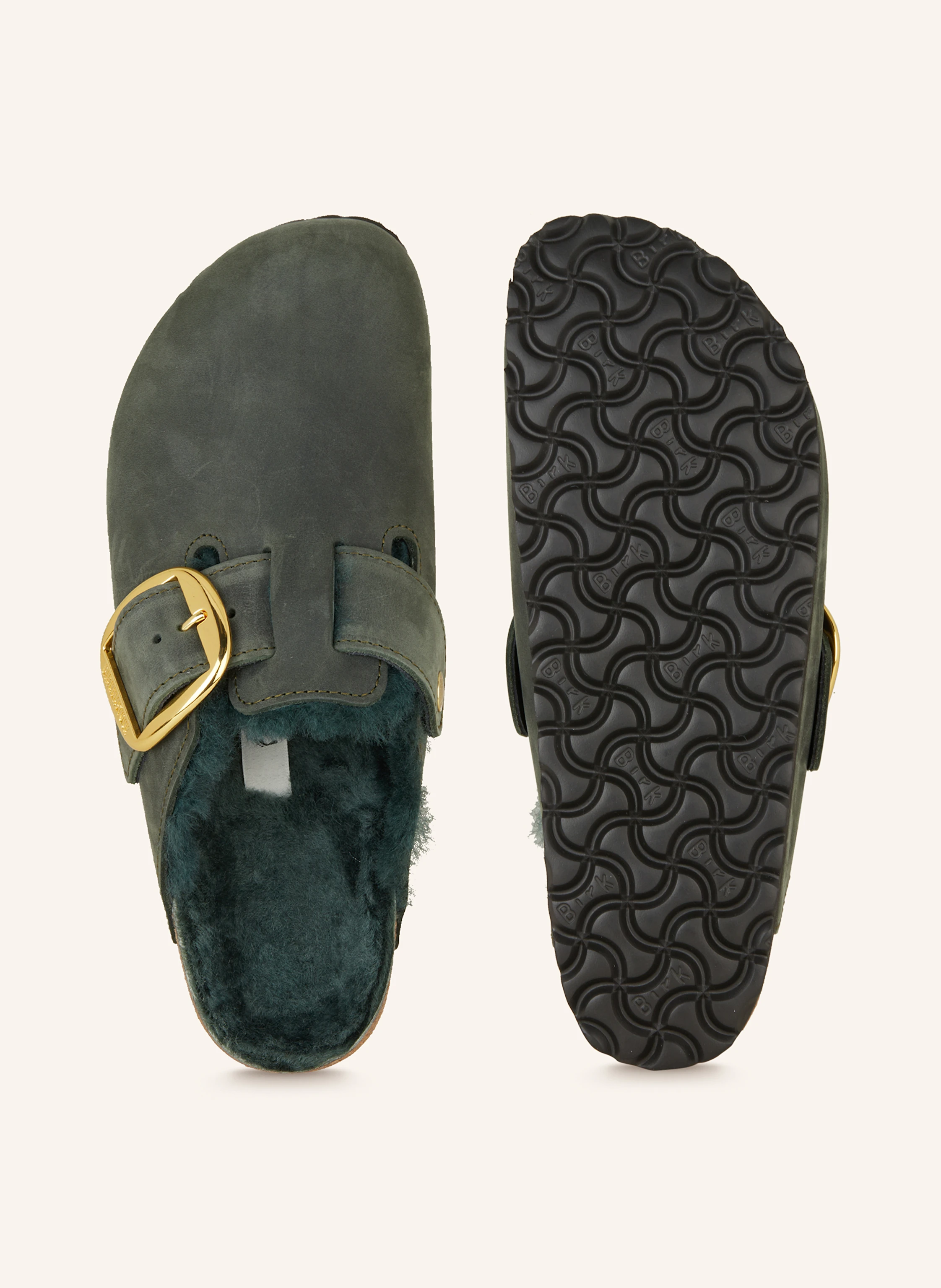 BIRKENSTOCK Pantoletten BOSTON BIG BUCKLE SHEARLING