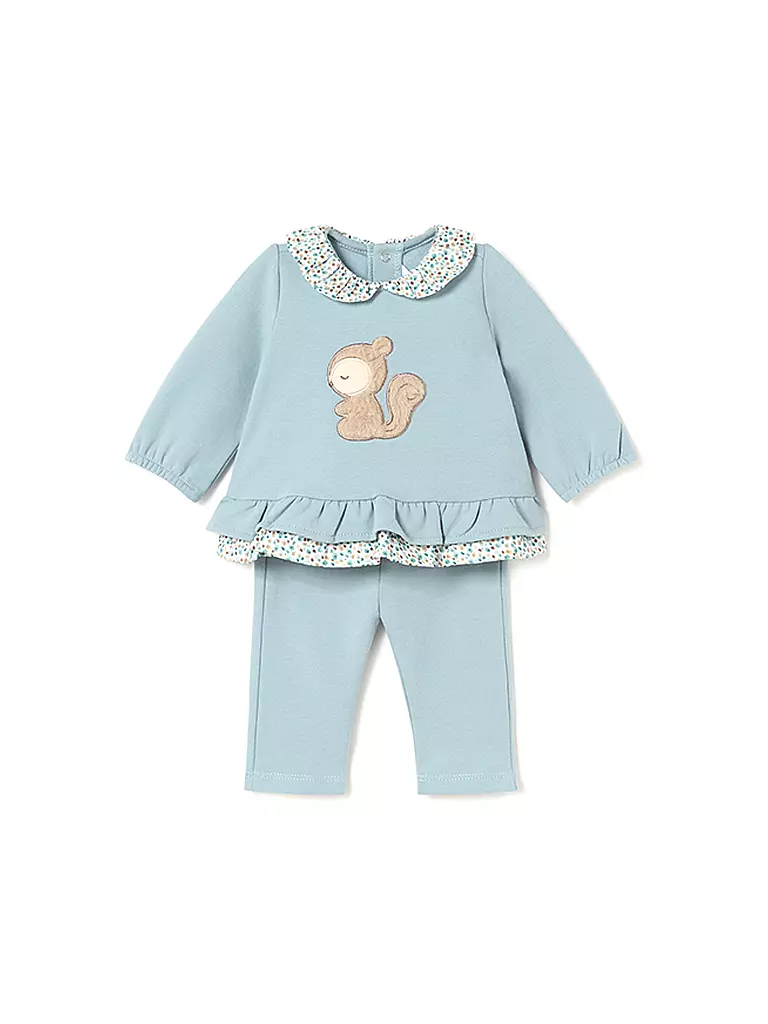 MAYORAL Baby Set Langarmshirt und Hose 2-teilig  hellblau