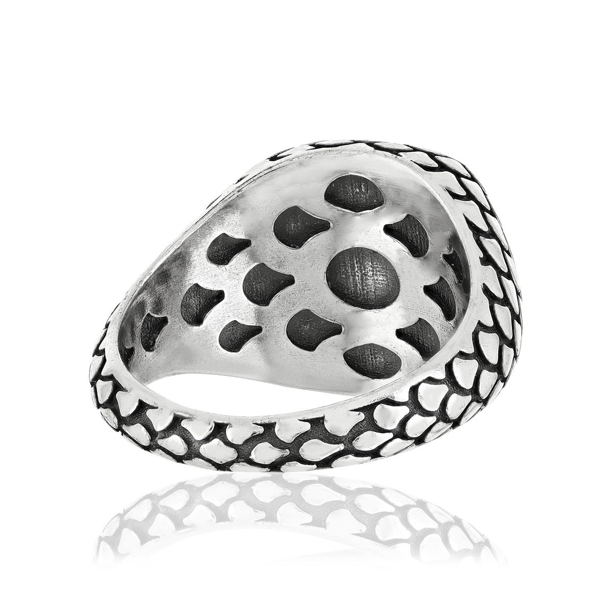 Bague argent 925 écailles lapis lazuli carré