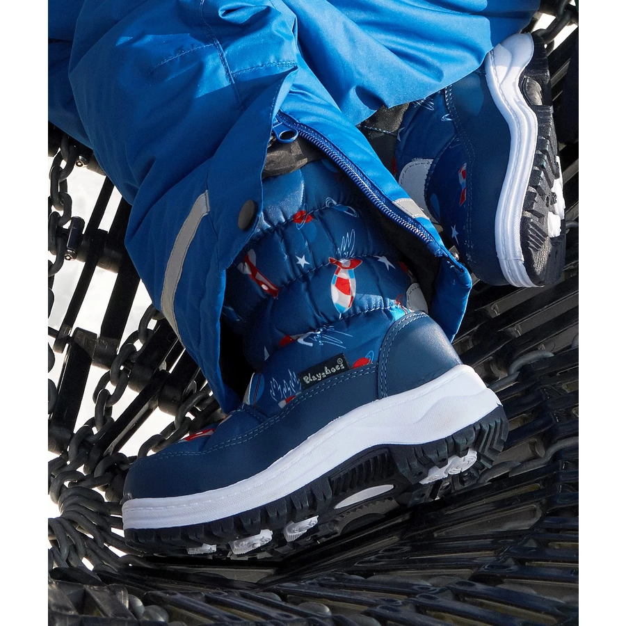 Playshoes Winter-Bootie Weltraum marine