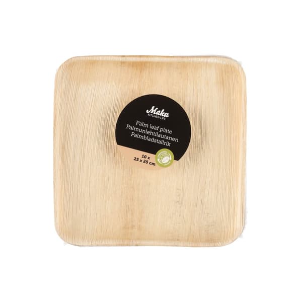 Maku Tallerken Palm Leaf 25x25cm 10 stk