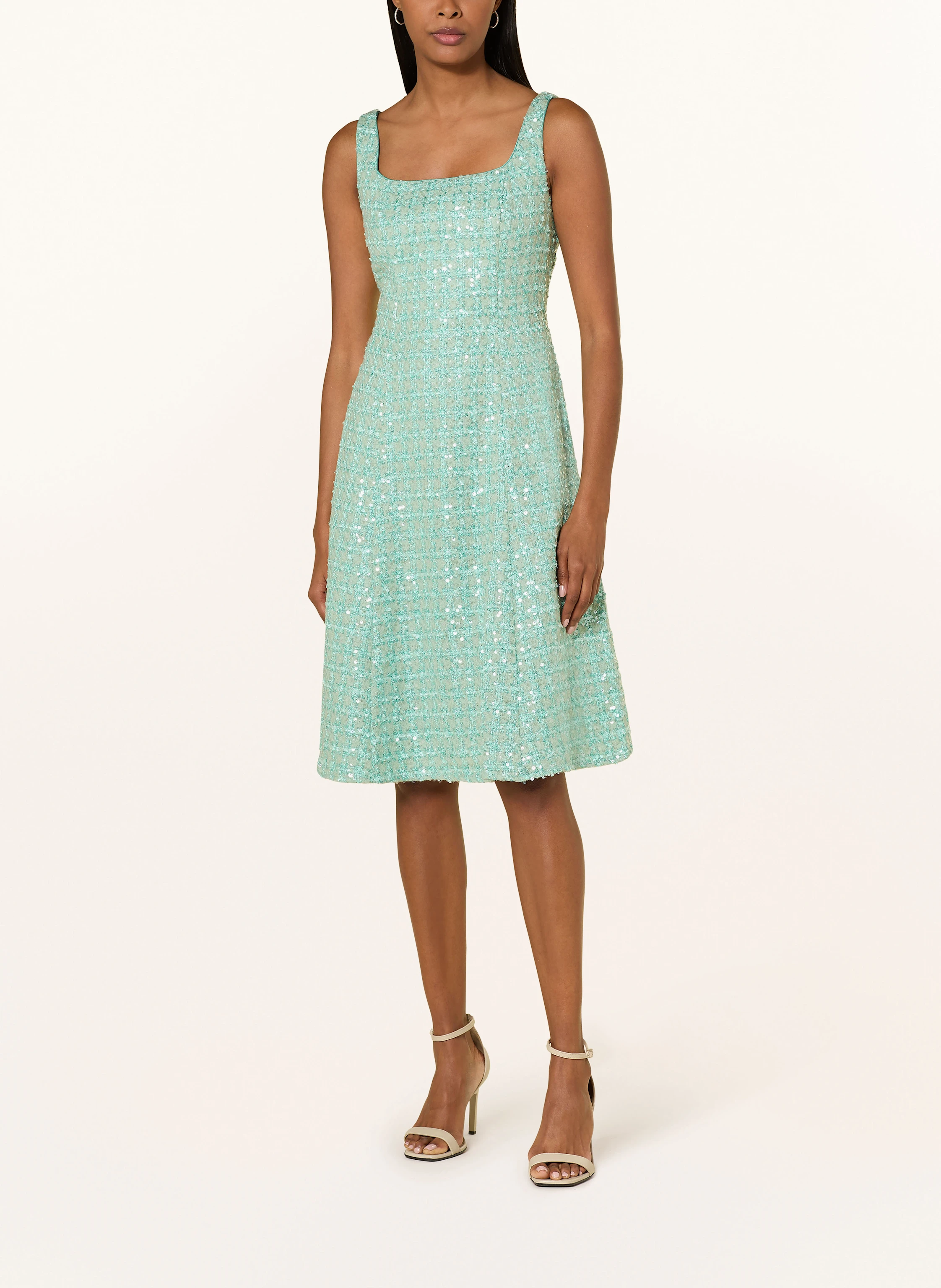 ADRIANNA PAPELL Tweed-Kleid mit Glitzergarn und Pailletten