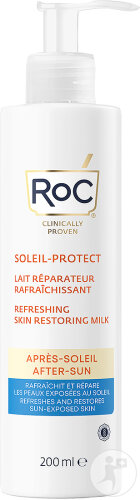 RoC Soleil-Protect Lait Réparateur Rafraîchissant Après-Soleil Crème Flacon-Pompe 200ml