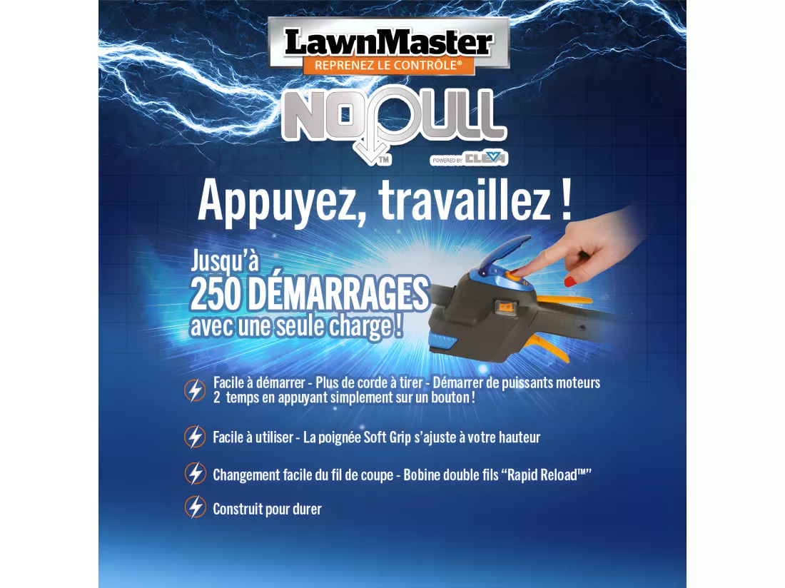 Débroussailleuse thermique 26cc 4 en 1 avec démarrage électrique - Lawnmaster