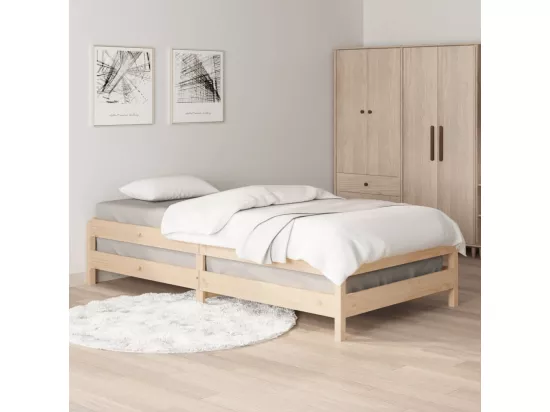 Lit empilable 90x190 cm Bois de pin massif