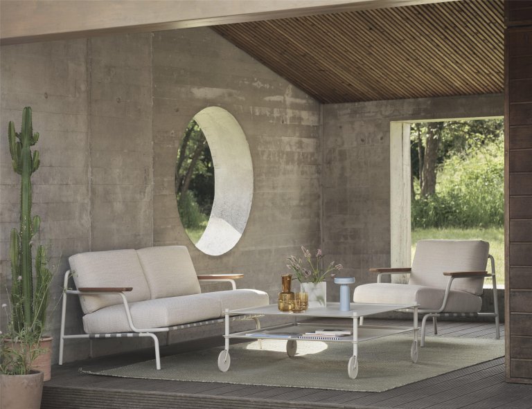 Muuto Settle 2-zits loungebank donker groen