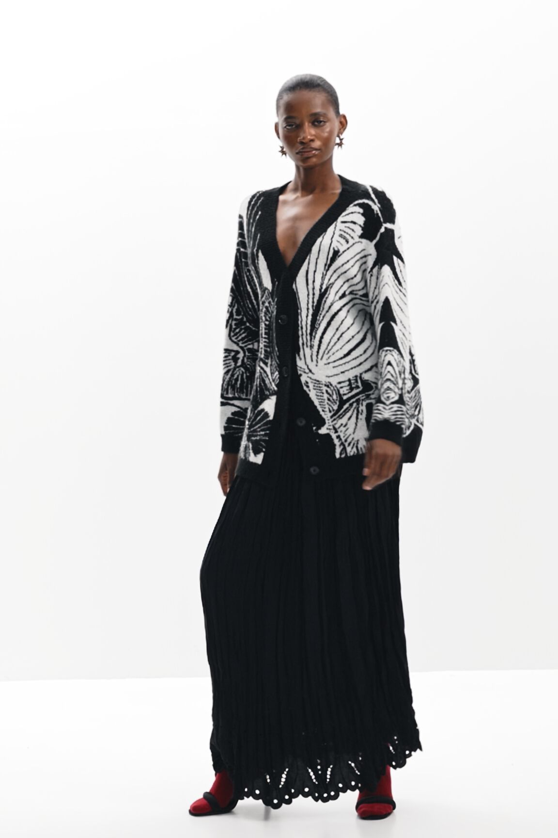 Cardigan estampado