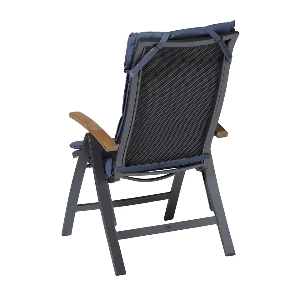 Madison - Tuinkussen Fiber Deluxe Panama safier blue - 125x50 cm - Set van 4