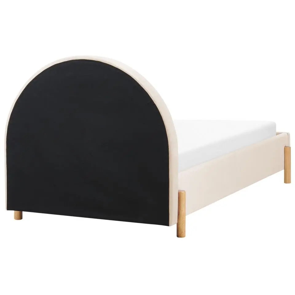 ANET - Bed - Beige - 90 x 200 cm - Fluweel