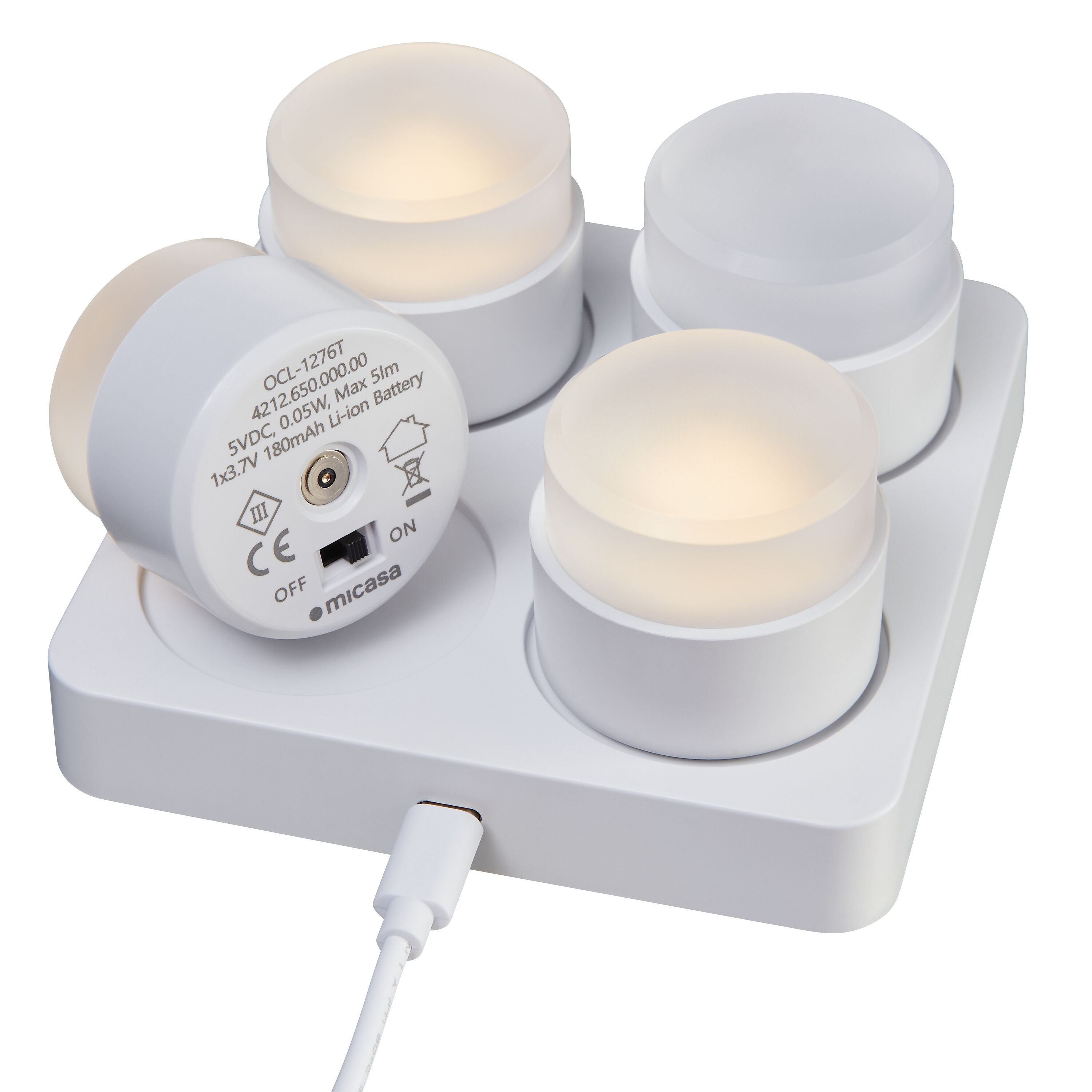 AVERY LED-Teelichter - Weiss / B: 12.0 cm x T: 12.0 cm